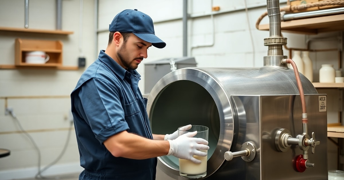 Pasteurisateur professionnel (illustration)